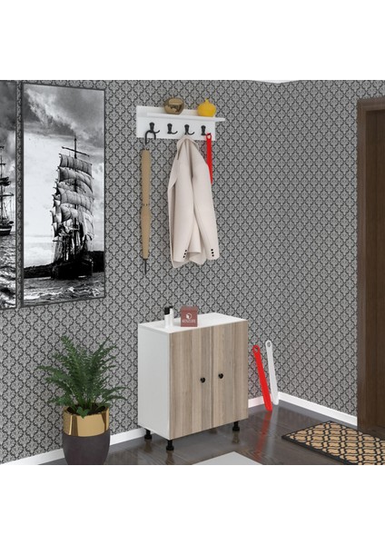 Kenzlife Portmanto Ayakkabılık ve Askılık Kalçın4 Crdbyz 68*060*32 Oniki Çift Ayakkabı Kapasitesi