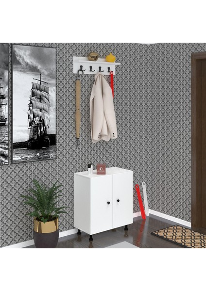 Kenzlife Portmanto Ayakkabılık ve Askılık Kalçın4 Byzbyz 68*060*32 Oniki Çift Ayakkabı Kapasitesi