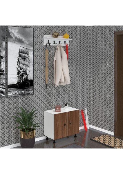 Kenzlife Portmanto Ayakkabılık ve Askılık Kalçın3 Cvzbyz 53*060*32 Dokuz Çift Ayakkabı Kapasitesi