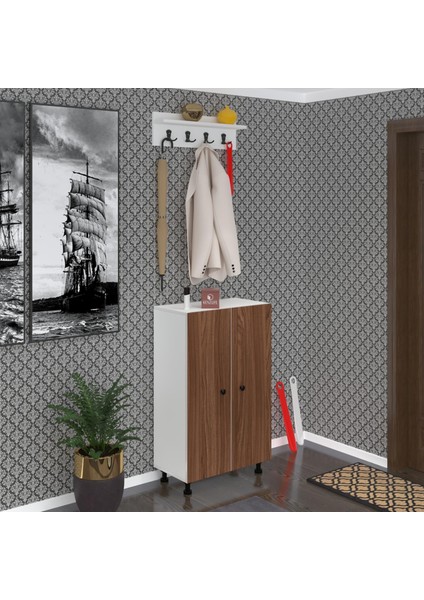 Kenzlife Portmanto Ayakkabılık ve Askılık Kalçın6 Cvzbyz 98*060*32 Onsekiz Çift Ayakkabı Kapasitesi