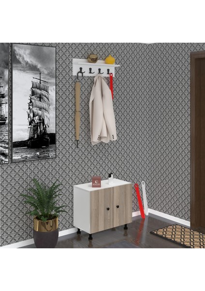 Kenzlife Portmanto Ayakkabılık ve Askılık Kalçın3 Crdbyz 53*060*32 Dokuz Çift Ayakkabı Kapasitesi