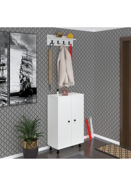 Kenzlife Portmanto Ayakkabılık ve Askılık Kalçın6 Byzbyz 98*060*32 Onsekiz Çift Ayakkabı Kapasitesi