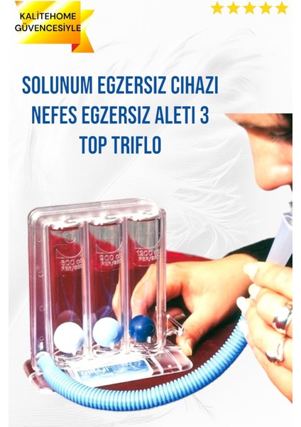 Sağlıklı solunum için nefes ve solunum egzersiz cihazı, kullanımı kolay ve etkili