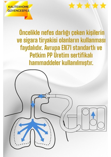 Sağlıklı solunum için nefes ve solunum egzersiz cihazı, kullanımı kolay ve etkili fiyatları