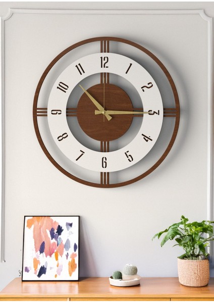 Modern ahşap duvar saati, büyük boy, şık tasarım, ev ve ofis dekoru, 48cm fırsatları