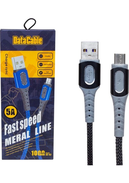5 Amper Micro USB Hızlı Şarj Data Kablosu (4887)