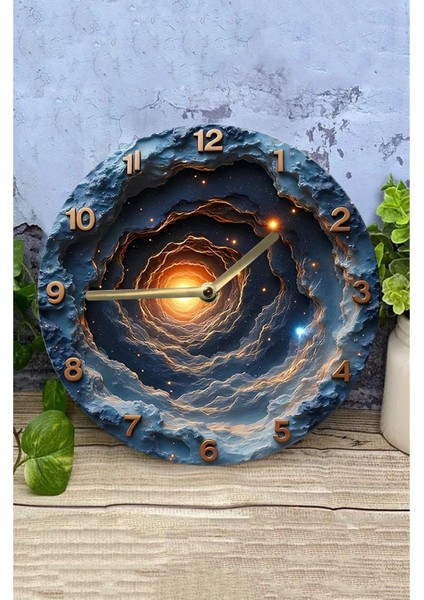 UltraNova Beyaz Ahşap Yuvarlak Duvar Saati, 33x33, Kuvars Hareketli, Doğa Temalı modelleri