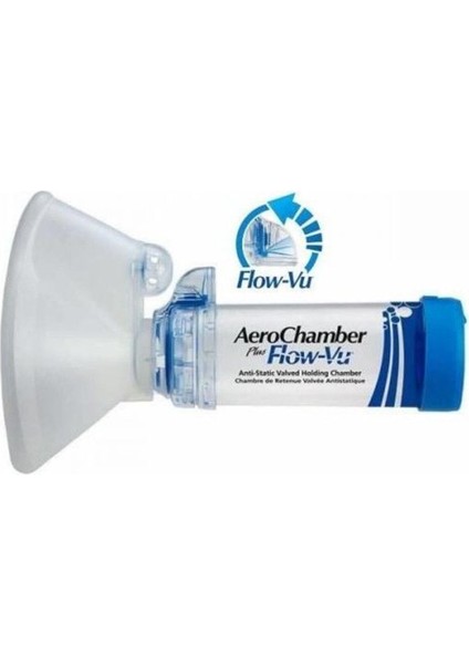 Aerochamber Plus Flow-Vu Mavi-Large 5+ Sağlık Destekli Solunum Cihazı