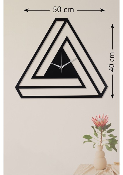 Dekoratif Ahşap Işıklı Siyah Duvar Saati Büyük Boy 40X50 cm Ledli Duvar Saati - Diamond modelleri