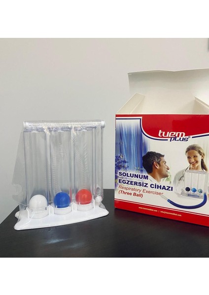 Nefes Güçlendirme Egzersiz Seti, 3 Top, Solunum Sağlığı Destekleyici, Tüm Yaşlar İçin