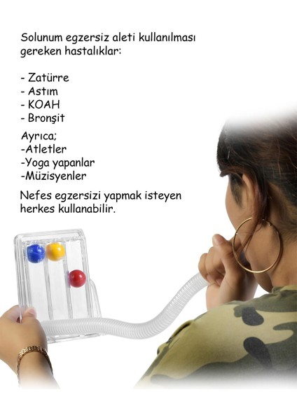 3 Aşamalı Solunum Egzersiz Cihazı Nefes Güçlendirme Aleti fırsatları
