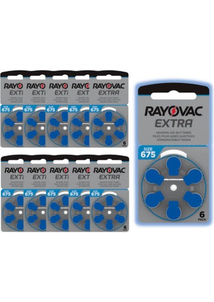Yüksek performanslı 675 Numara İşitme Cihaz Pili 10x6 paket