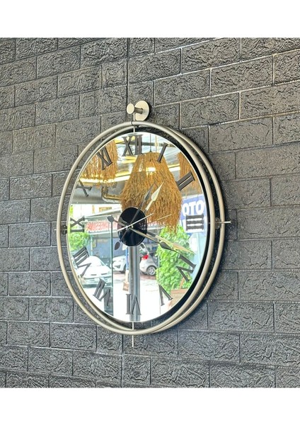 Duvar Saati Çiçeklik Set Mat Gümüş Gri Set Duvar Saati Set fırsatları