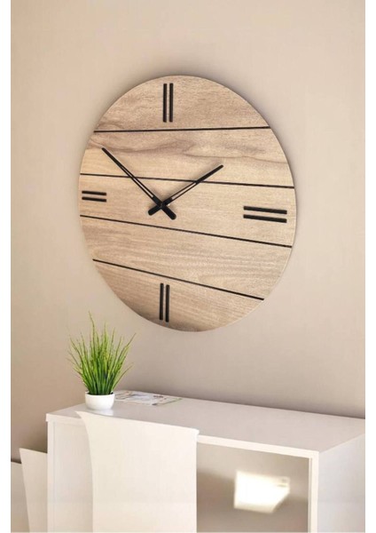 Minimalist Ahşap Modern Duvar Saati
