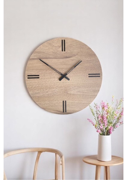 Minimalist Ahşap Modern Duvar Saati modelleri