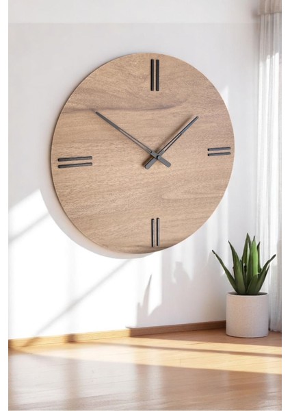 Minimalist Ahşap Modern Duvar Saati
