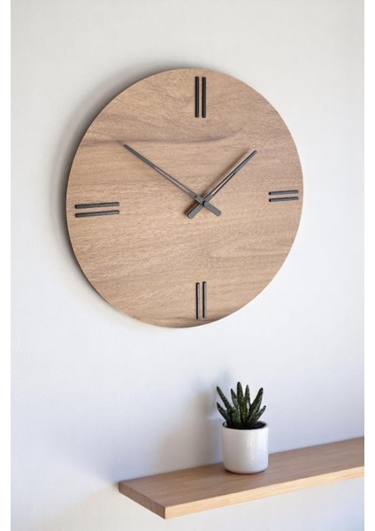 Minimalist Ahşap Modern Duvar Saati