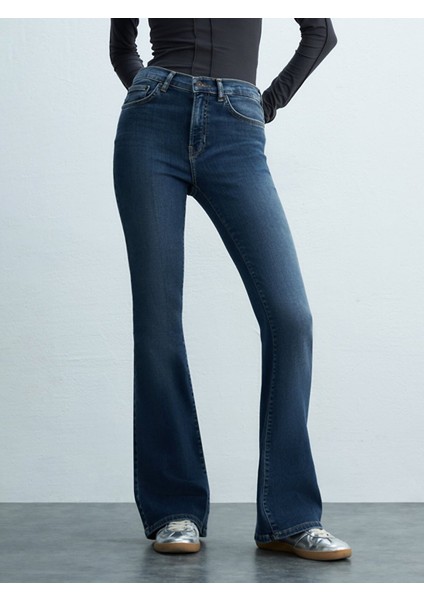 Kadın Noelıa Ispanyol Paça Yüksek Bel Jean Pantolon fiyatları