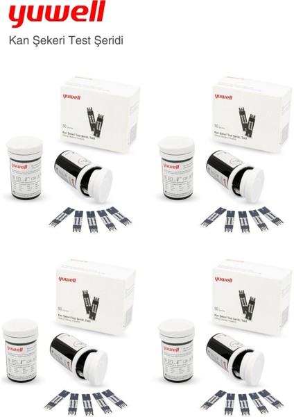 Ölçüm Test Strip Çubuğu Şişe 50 Adet x 4 Adet