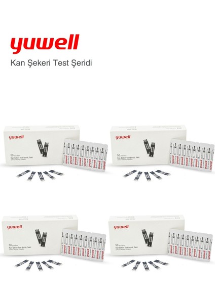 Ölçüm Test Şeridi Strip Çubuğu 50 Adet x 4 Adet