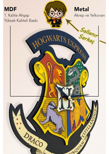 Harry Potter Sarkaçlı Hareketli Duvar Saati fiyatları