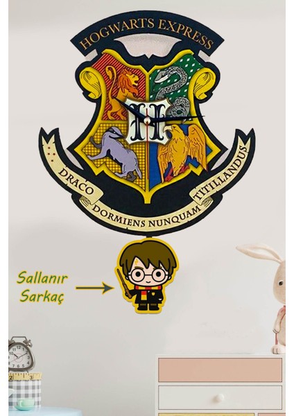 Harry Potter Sarkaçlı Hareketli Duvar Saati modelleri