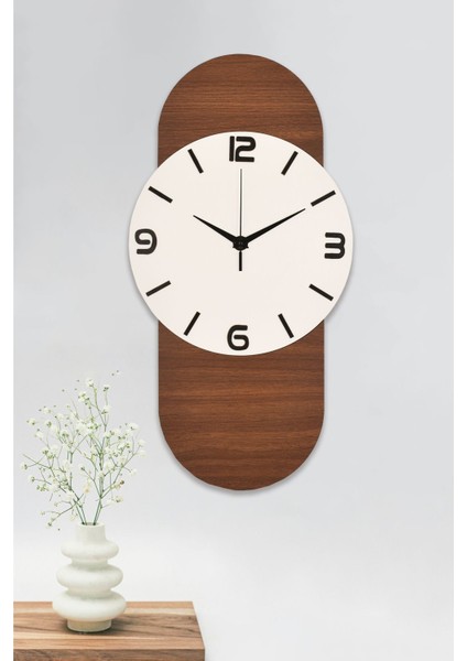 Dekoratif Ahşap Işıklı Beyaz Duvar Saati Büyük Boy 30X60 cm Ledli Duvar Saati - Bloom fiyatları