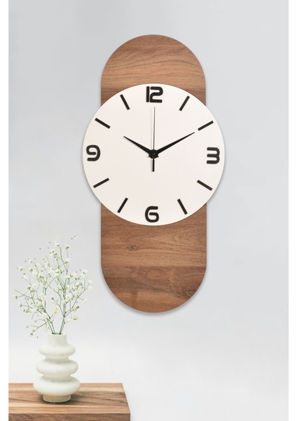 Dekoratif Ahşap Işıklı Beyaz Duvar Saati Büyük Boy 30X60 cm Ledli Duvar Saati - Bloom fiyatları