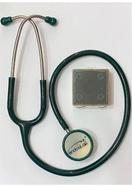 Yeşil Çift Taraflı Pediatrik Stetoskop, Paslanmaz Çelik, Kaliteli ve Güvenilir