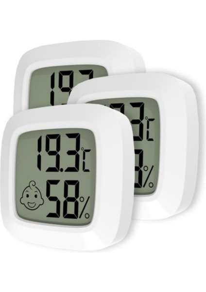 3'lü Mini Sıcaklık ve Nem Ölçüm Seti, Hassas ve Güvenilir, Türkiye Menşei