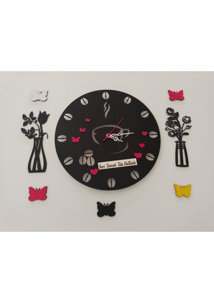 Anneler Gününe Özel Modern Ahşap Duvar Saati Tasarım Harikası