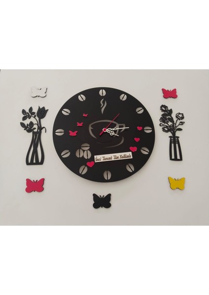 Anneler Gününe Özel Modern Ahşap Duvar Saati Tasarım Harikası modelleri