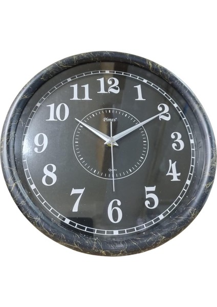 Pimes 40 Duvar Saati Siyah Mermer