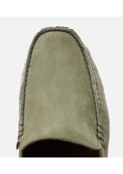 02AYH305550A800 ERKEK Nubuk Deri Yeşil Hafif Tabanlı Günlük Loafer