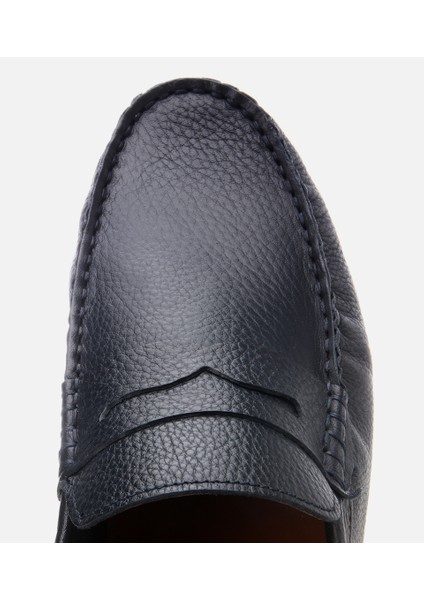 02AYH302710A680 ERKEK Deri Lacivert Esnek Tabanlı Günlük Loafer