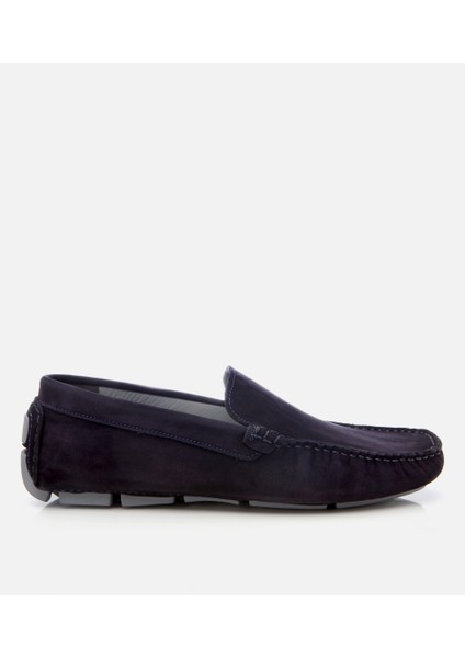 02AYH305550A680 ERKEK Nubuk Deri Lacivert Hafif Tabanlı Günlük Loafer