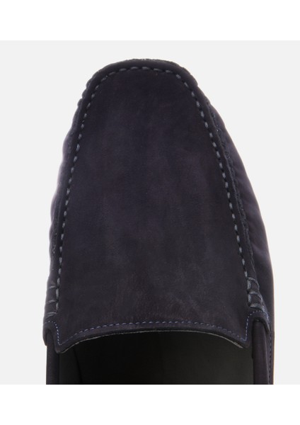 02AYH305550A680 ERKEK Nubuk Deri Lacivert Hafif Tabanlı Günlük Loafer