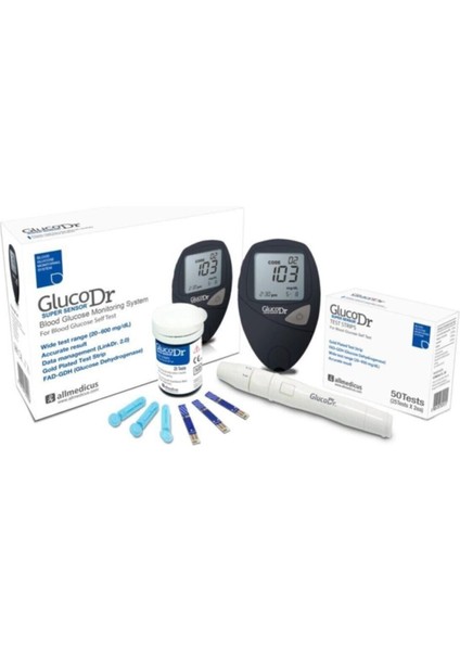 Kişisel sağlık ölçüm cihazı ve 50 test şeridi, yeni ve güvenilir kullanım