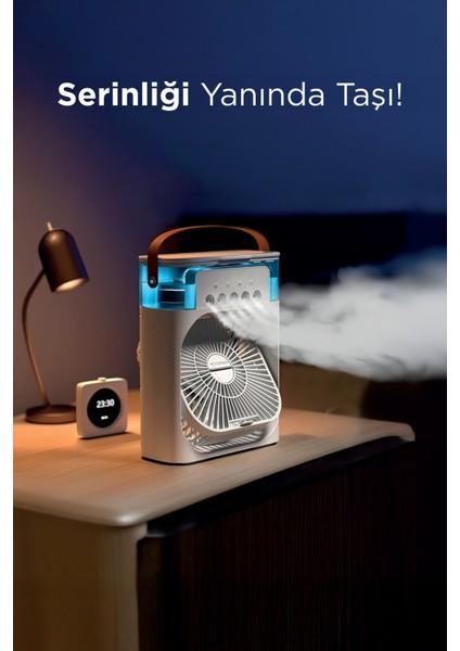 Mini serinletici vantilatör ve nemlendirici, hafif ve kullanışlı, 2 yıl garanti modelleri