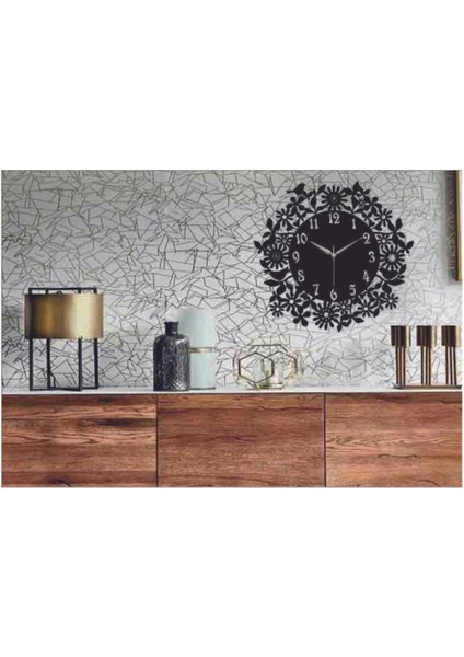 Çiçek ve Kuşlar Temalı Ahşap Duvar Saati ....üzerine Eklenecek Isim Sipariş Mesajı ile Bildirilir..