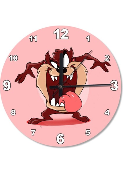 30 cm Çap Tazmania Canavarı Tasarım Duvar Saati