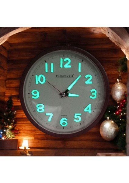 Fosforlu 3D Kabartma Rakam Mini Küçük Saat Duvar Saati Çap 22 cm Eskitme fiyatları