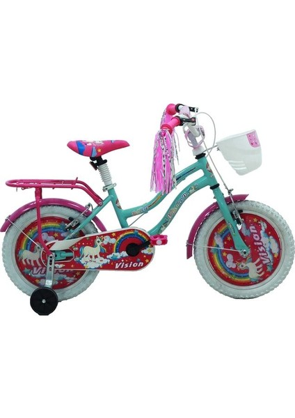 Belderia Unicorn 16" Jant Vitessiz V-Fren Turkuaz Çocuk Bisikleti