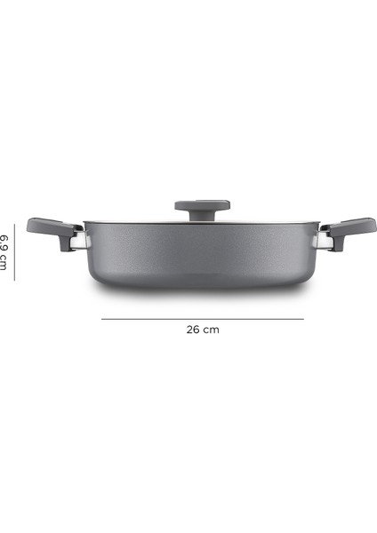 Swiss Crystal Grey 7 Parça Tencere Seti