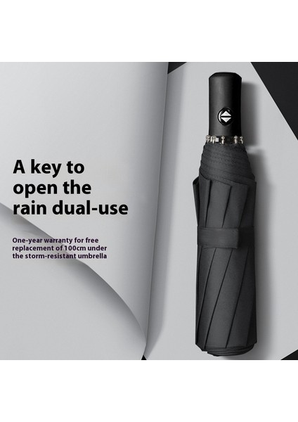 Tam Otomatik Ters Yağmur ve Parlaklık LED Fener Güneş Güneş Koruyucu Şemsiye (Yurt Dışından)