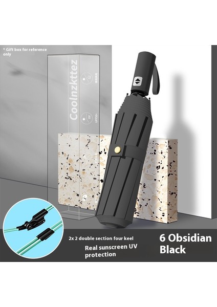 Tam Otomatik Şemsiye Genişletilmiş Güçlendirilmiş Güneş Şemsiyesi Güneşli Yağmur Ultraviyole Işın (Yurt Dışından)