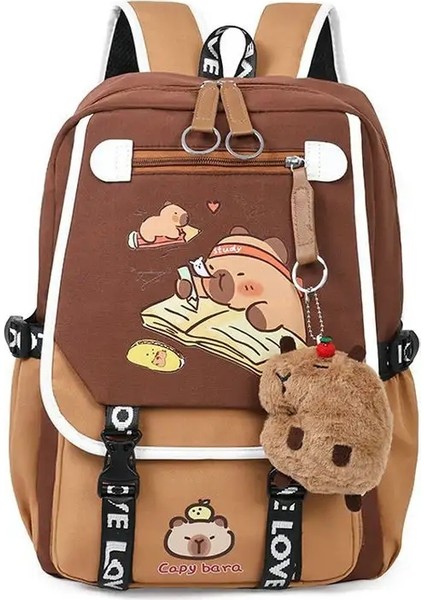 Capya Backpacks Teenage Waterproof Kızlar Için Okul Çantası Erkekler Sırt Çantası Kadın Seyahat Çantası Kitap Çantası Mochila ile Peluş Anahtarla: B (Yurt Dışından) fiyatları