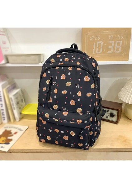 Sevimli Capibala Baskılı Sırt Çantası Dişi Niş Rahat All-Fit Sırt Çantası Büyük Kapasiteli Işık Öğrenci Bagcolor: Kaqi Eyu (Yurt Dışından)