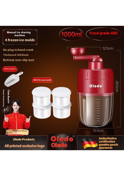 Yeni Buz Tıraş Makinesi Manuel Ev Küçük Buz Tıraş Makinesi El Krank Kırık Buz Smoothie Kırıcı Buz Makinesi (Yurt Dışından)