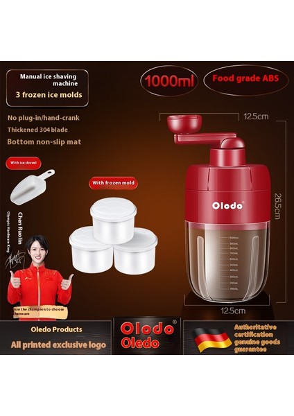 Yeni Buz Tıraş Makinesi Manuel Ev Küçük Buz Tıraş Makinesi El Krank Kırık Buz Smoothie Kırıcı Buz Makinesi (Yurt Dışından)